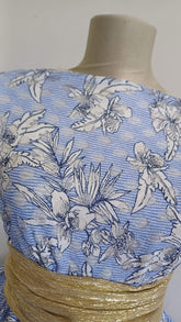 Jerse Dantelat Bleu Buchete Albe ELA1311